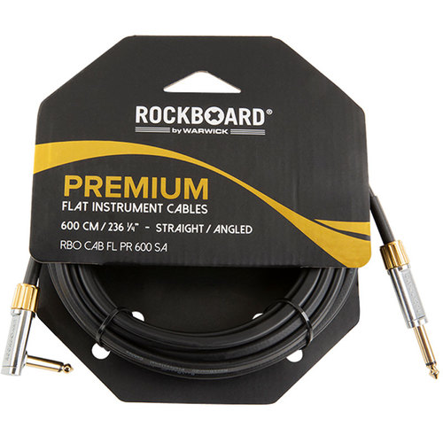 כבל 6 מטר PL-PL לגיטרה פלג זוית RockBoard RBO CAB FL PR 600 SA Premium