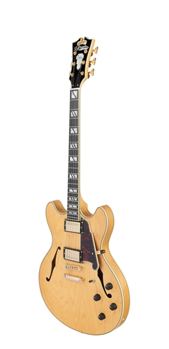 גיטרה חשמלית 1/4 נפח כולל ארגז D'Angelico DELUXE DC (with Stopbar Tailpiece) SATIN HONEY