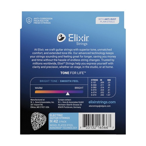 מארז 3 סטים 12002 לחשמלית 9-42 ELIXIR NANOWEB 16566