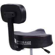 כסא לתופים אופנוע הידראולי עם משענת שחור PDH SW-DT-41