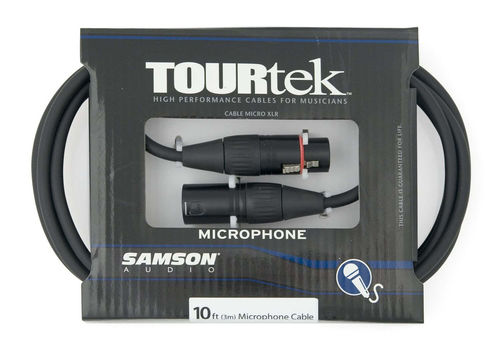כבל XLR-XLR למיקרופון 3 מ SAMSON TM10 10' Mic Cable