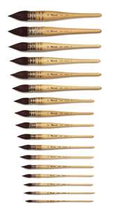 מכחולי MOP מחודד-שיער סנאי סד