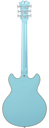 גיטרה רבע נפח + נרתיק D'Angelico Premier MINI DC SKY BLUE stop-bar tailpiece