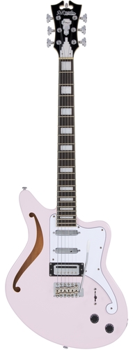 גיטרה חשמלית + נרתיק D'Angelico PREMIER BEDFORD SH SHELL PINK