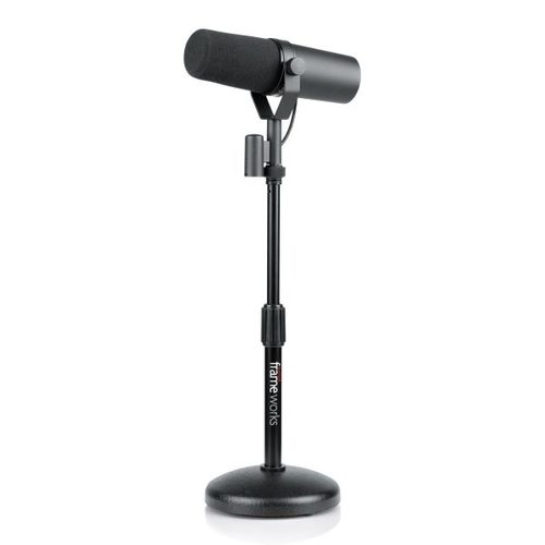 סטנד למיקרופון שולחני GATOR GFW-MIC-0501 Round Base Desktop Mic Stand