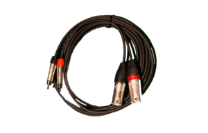 כבל כפול 3 מטר CABLETEK 12336 PD010/3M 2XLR male 2RCA