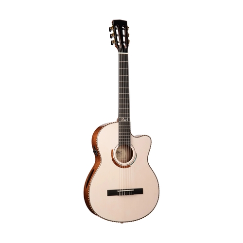 גיטרה קלאסית מוגברת CUTAWAY עם ארגז CORT Solencanto