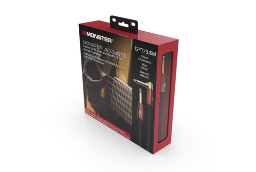 כבל 3.6 מ' פלג זוית Monster® Prolink Acoustic Instrument Right Angle to Straightt 12ft PL-PL