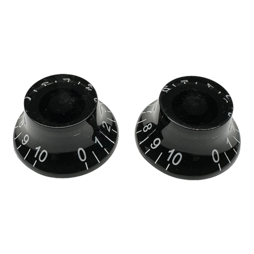 סט 2 כפתורים לגיטרה AX-L545-2 AxLabs Standard Speed Knob Black With White Font