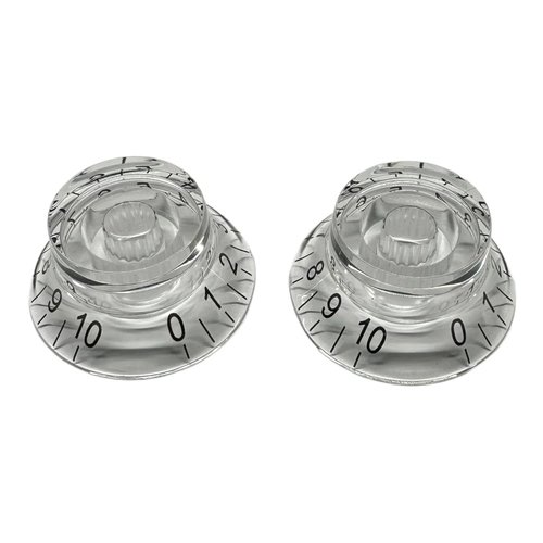 סט 2 כפתורים לגיטרה AX-L551-2 AxLabs Clear Bell Knob With Black Font