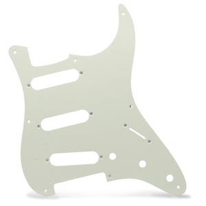 פיקגארד לגיטרה AX-PGS3P11S-WP AxLabs Strat-Style Pickguard - 3 Ply / 11-Hole Mount, White Pearl
