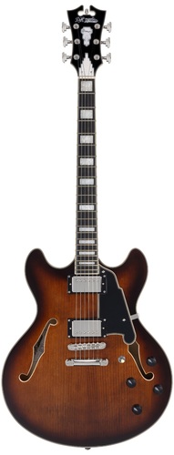 גיטרה רבע נפח + נרתיק D'Angelico Premier DC BROWN BURST