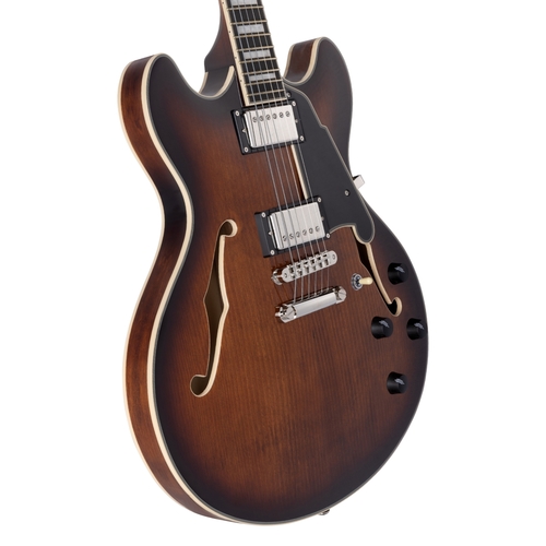 גיטרה רבע נפח + נרתיק D'Angelico Premier DC BROWN BURST