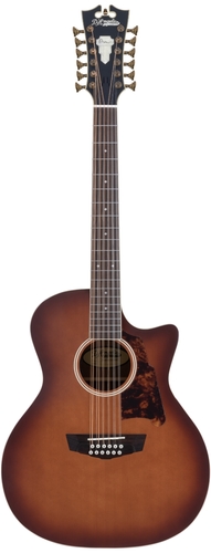 גיטרה אקוסטית 12 מיתרים מוגברת D'Angelico PREMIER FULTON CARAMEL BURST CUTAWAY