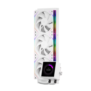 קירור נוזלי למעבד PEERLESS VISION lcd 3.95-Inch עד 3000 RPM Vision 360 Argb White Black הקירור שקטה ויעילה גם תחת עומסים גבוהים לאורך זמI