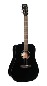 גיטרה אקוסטית שחורה CORT EARTH 60 BK Solid Top