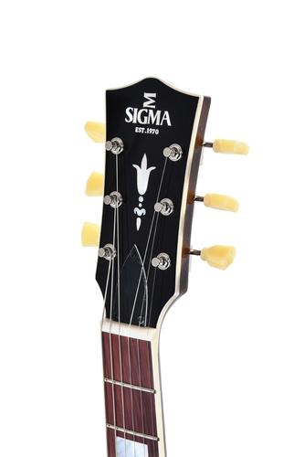 גיטרה חשמלית 1/4 נפח + נרתיק SIGMA HBW-102H-DS Walnut dark stain