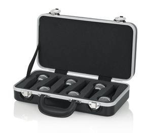 ארגז קשיח ל 6 מיקרופונים GATOR GM-6-PE Molded 6 Slot Microphone Briefcase