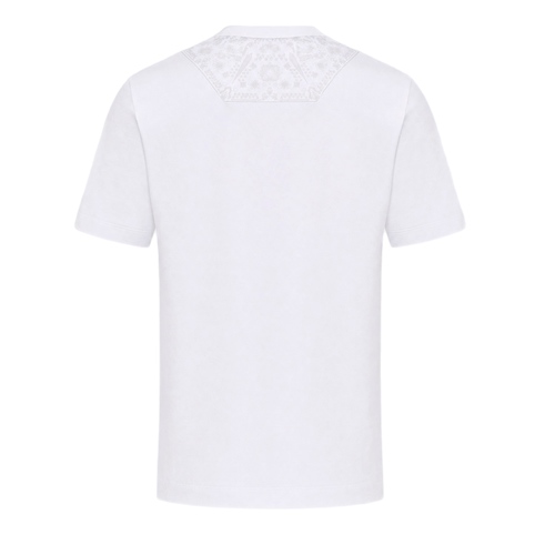 חולצה BALR מידות XS-XXL לגברים בגוון לבן עם ריבוע לוגו