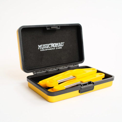 סט 5 פצירות יהלום לנאט בגיטרה בס The Nomad MN673 Diamond Coated Nut File Set w/ Case
