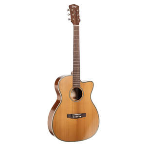 גיטרה אקוסטית מוגברת CORT ES-OC4 NSG OM Cutaway Solid top