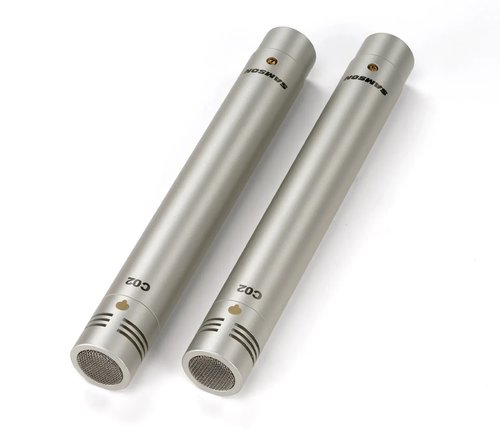 זוג מיקרופונים קונדנסר שטח SAMSON C02 C02 CONDENSER PENCIL MIC 2 PK