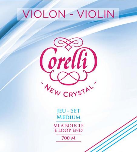 סט מיתרים לכינור - מיתר 1 לולאה ללא כדורית CORELLI 700M NEW CRYSTAL violin medium