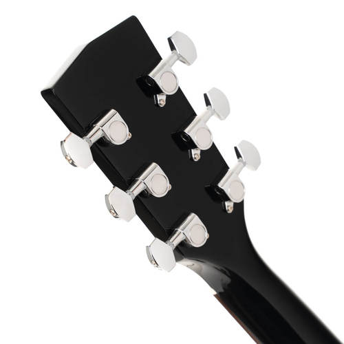 גיטרה אקוסטית מוגברת שחורה CORT 081-L60CE BK CUTAWAY Solid Top