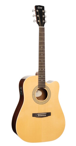 גיטרה אקוסטית מוגברת CORT AD-RWCE NAT Cutaway Rosewood Back & Sides