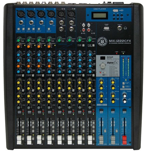 מיקסר 12 ערוצים עם אפקטים TOPP PRO MXi.1222CFX