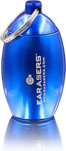 נרתיק מתכת לאטמי אוזניים בצבע כחול EARASERS