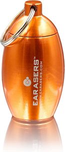 נרתיק מתכת לאטמי אוזניים בצבע כתום EARASERS