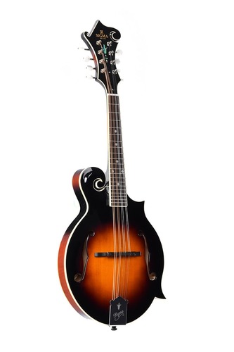 מנדולינה + נרתיק SIGMA MA-6E F-Style Mandolin Solid Spruce Top Flamed Maple