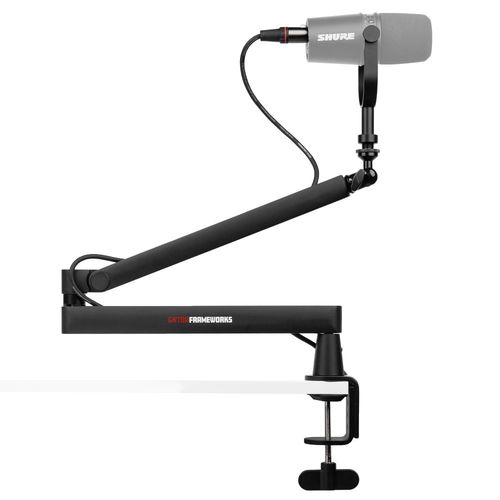 סטנד למיקרופון עם תפסן לשולחן GATOR GFWMICBCBM2500 Low Profile Broadcast Boom