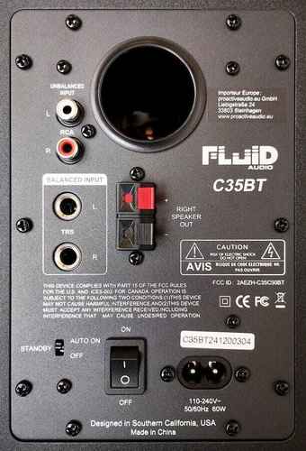 זוג מוניטורים אולפניים Fluid Audio C35BT Active 3.5” Two-Way Studio Reference Monitor BLUETOOTH