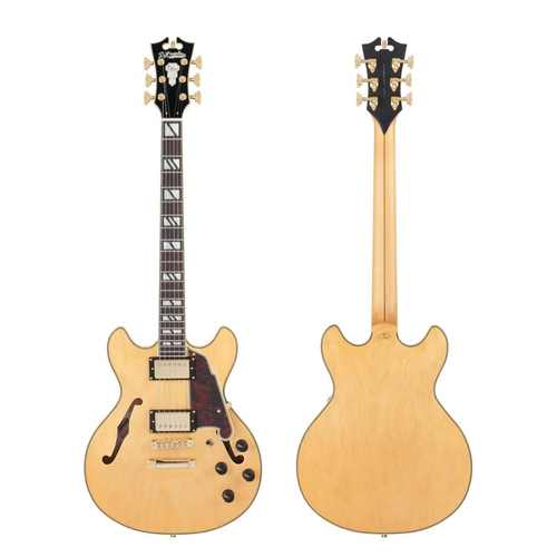גיטרה חשמלית 1/4 נפח כולל ארגז D'Angelico DELUXE MINI DC SATIN HONEY