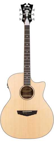 גיטרה אקוסטית מוגברת D'Angelico PREMIER GRAMERCY LS SATIN VINTAGE NATURAL CUTAWAY