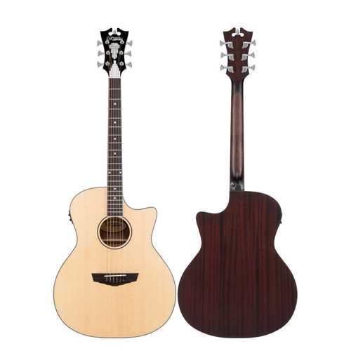 גיטרה אקוסטית מוגברת D'Angelico PREMIER GRAMERCY LS SATIN VINTAGE NATURAL CUTAWAY