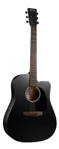 גיטרה אקוסטית מוגברת + נרתיק MARTIN DC-10E Modern Black Sitka Spruce Top CUTAWAY