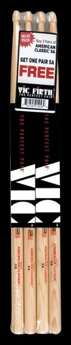מארז 4 זוגות מקלות תופים Vic Firth 5A