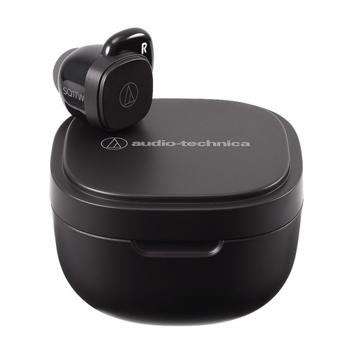 אוזניות שחורות AUDIO TECHNICA ATH-SQ1TWBK IN-EAR BLUETOOTH
