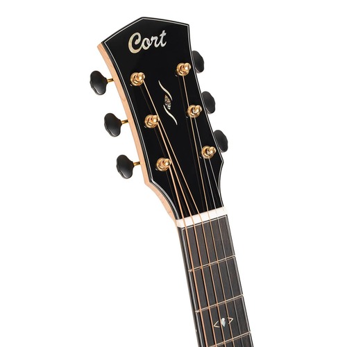 גיטרה אקוסטית מוגברת + ארגז CORT GOLD PASSION NAT w/case