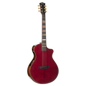 גיטרה אקוסטית מוגברת + ארגז CORT Modern Burgundy TBD w/case