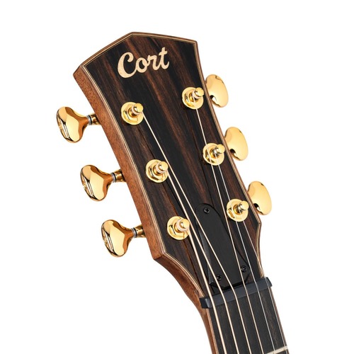 גיטרה אקוסטית מוגברת + ארגז CORT Modern Burgundy TBD w/case