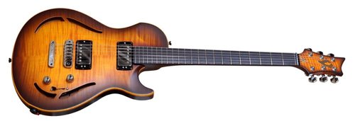 גיטרה חשמלית VIGIER G.V. Wood Hollow Body - Amber Matte Rw Chrome