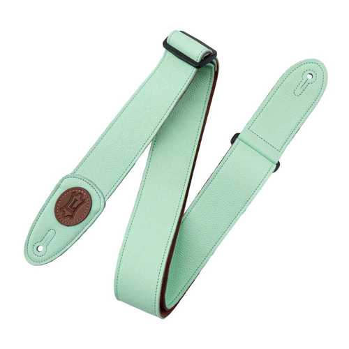 רצועה לגיטרה מעור בצבע ירוק LEVY'S MSS7G-SGN Aqua Green Garment Leather Strap