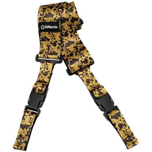רצועה לגיטרה דימרציו STEVE VAI UtoPIA CLIPLOCK Black/Gold DD2250