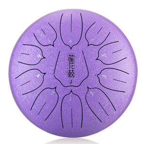 סטיל דראם HLURU THS11-10 Lavender Steel 10" 11 notes THL lotus tongue Carbon steel D-major