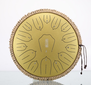 סטיל דראם HLURU THS15-14 Golden Steel Tongue Drum 14" 15 notes lotus Carbon steel C-major