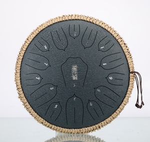 סטיל דראם HLURU THS15-14 Navy Blue Steel Tongue Drum 14" 15 notes lotus Carbon steel C-major